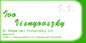 ivo visnyovszky business card